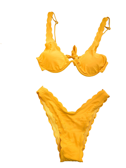 Σετ Μαγιό Μπικίνι Wave Designs Κίτρινο Μαγιό & Αξεσουάρ Παραλίας > Μαγιό Μπικίνι
