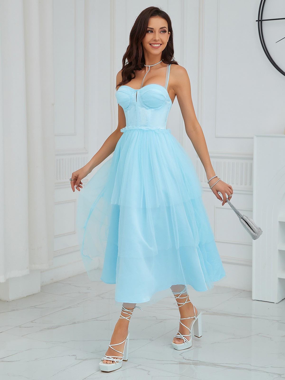 Φόρεμα La Desirade Γαλάζιο