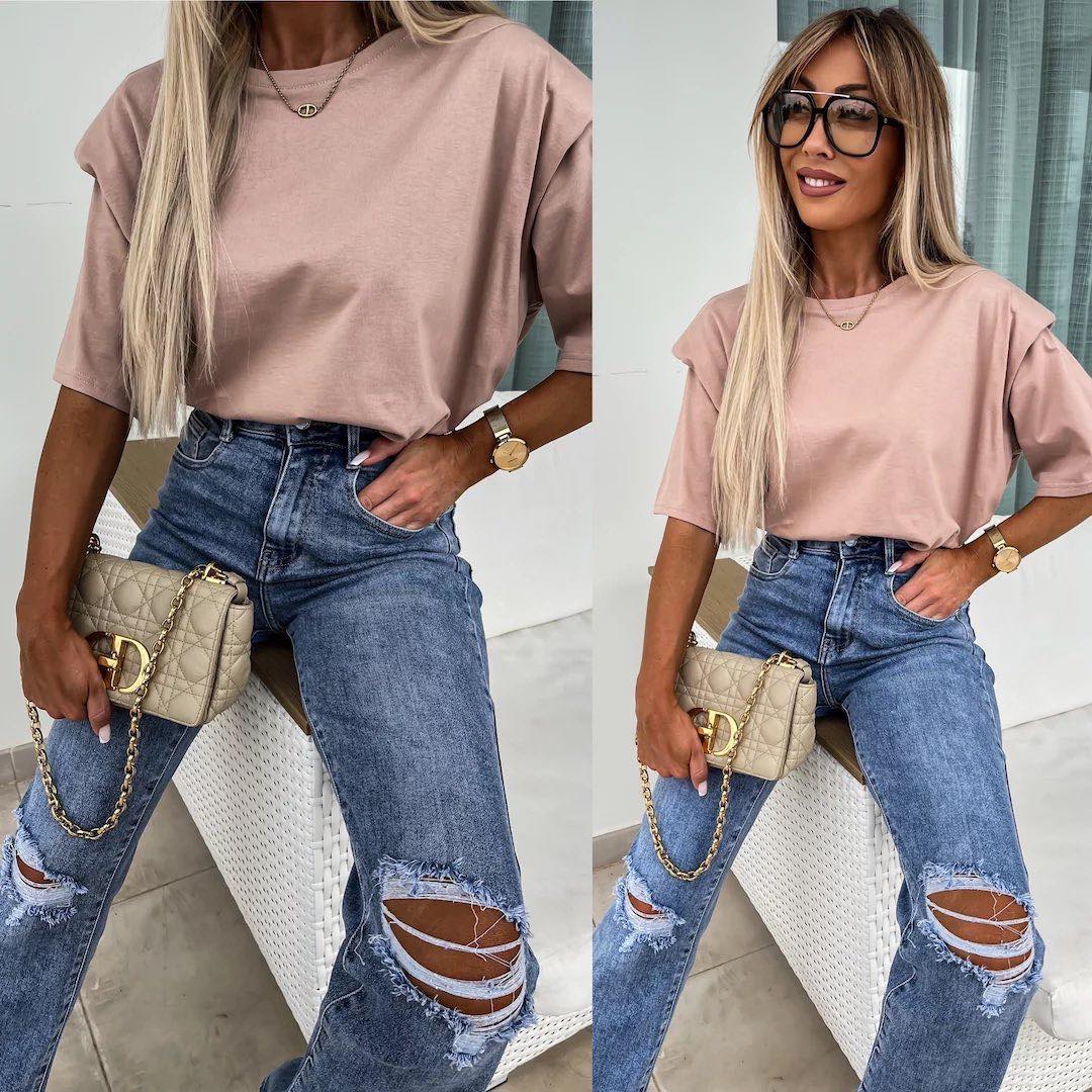 Tshirt Aubriella Μπεζ