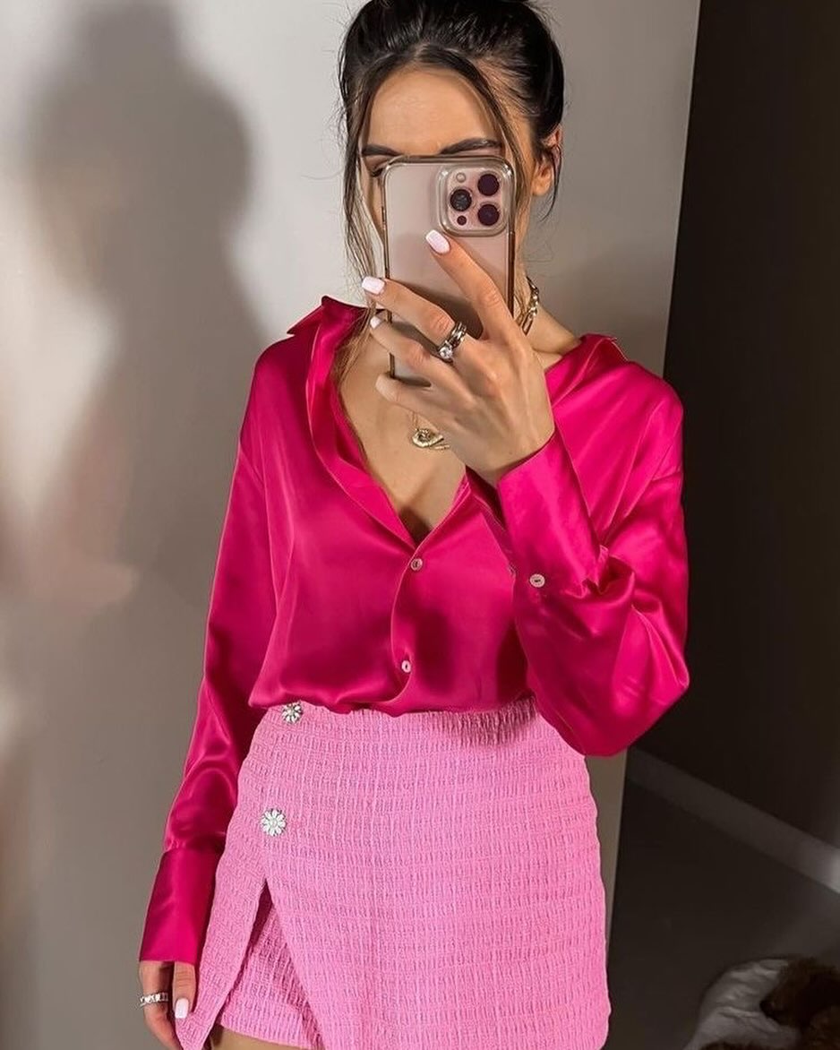 Πουκάμισο Σατέν Φουξ