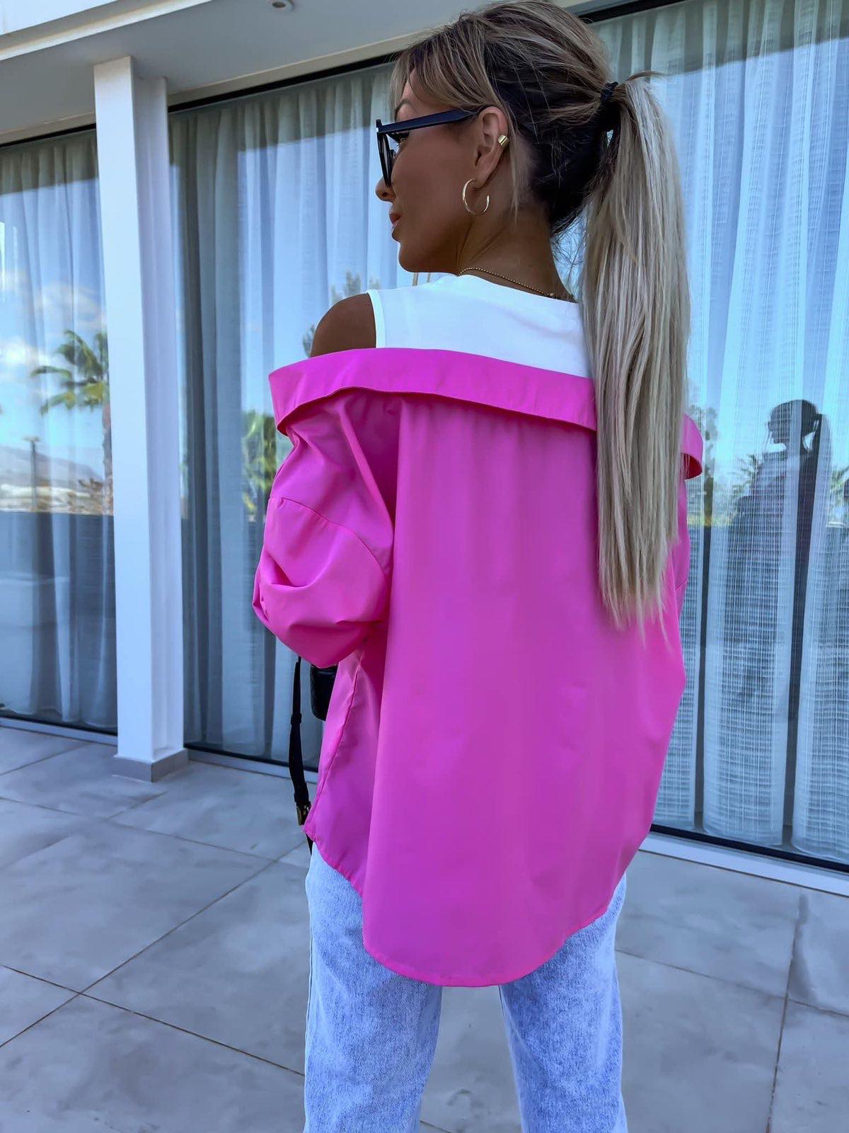 Πουκάμισο Μπλούζα Admi Φουξ