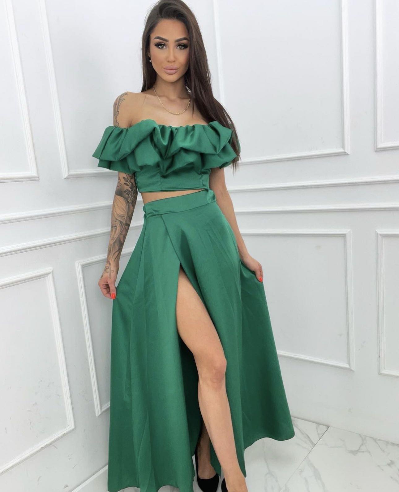 Σετ Φούστα Τοπ Flounder Πράσινo