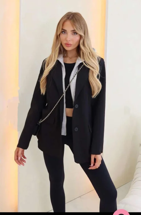 Blazer Saily Μαύρο