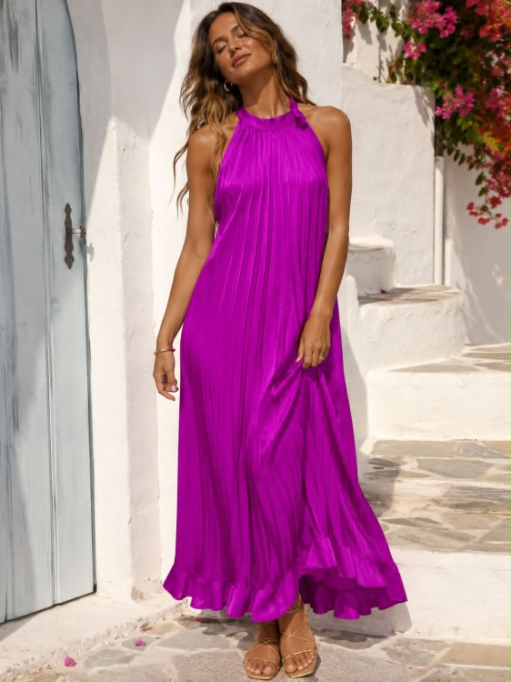 Πλισέ Φόρεμα Julie Magenta