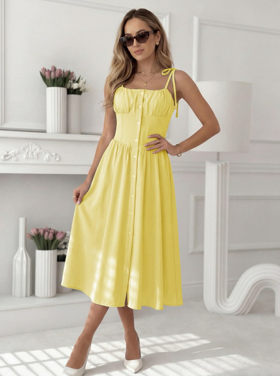 Φόρεμα Sandra Κίτρινο