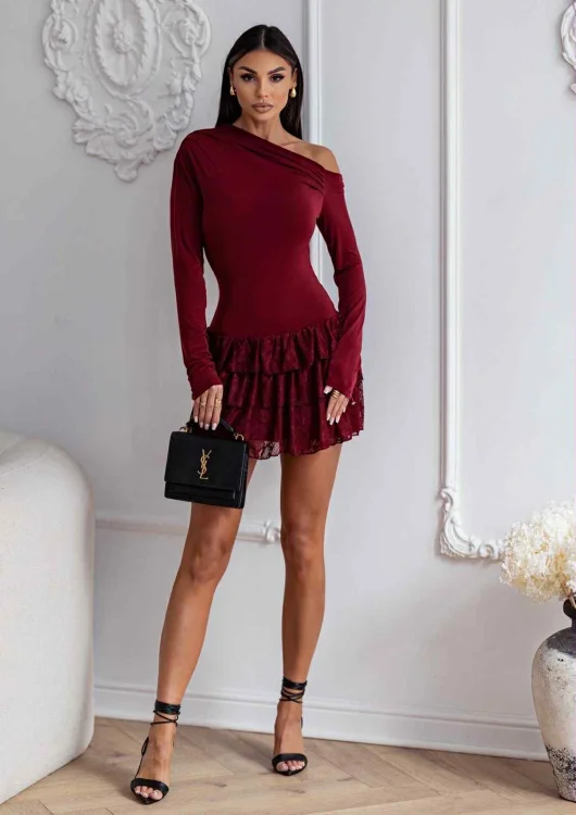 Φόρεμα Terry Μπορντώ