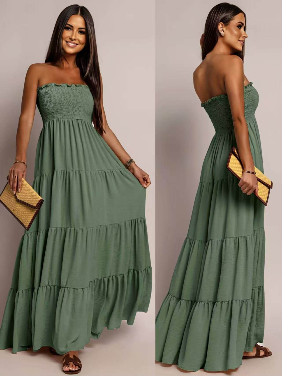 Στραπλες Φόρεμα Nantos Χακί