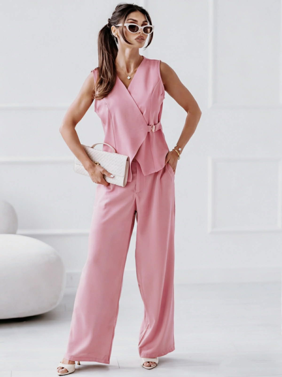 Σετ Παντελόνι Γιλέκο Indio Ροζ