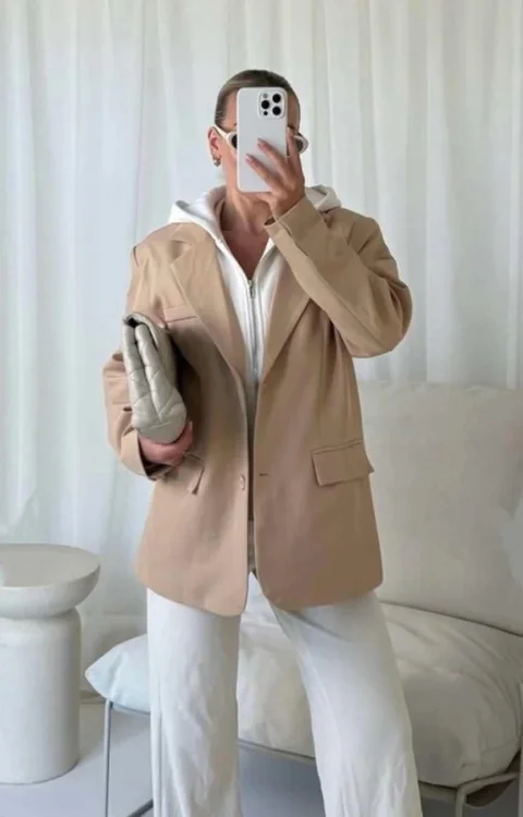 Blazer Saily Μπεζ