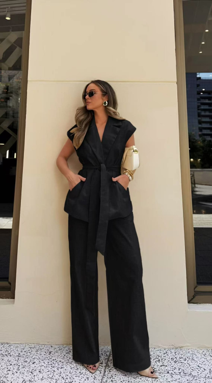 Σετ Γιλέκο Παντελόνι Ruben Μαύρο