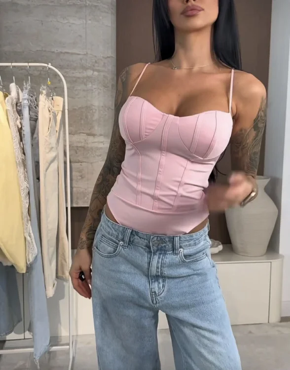 Κορμάκι Guelo Ροζ