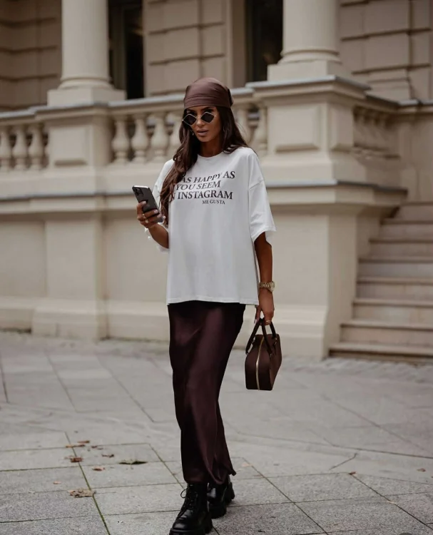 Silk Skirt Movment Chocolate