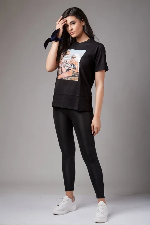 T-shirt Whitley Μαύρο