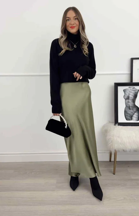 Silk Skirt Movment Χακί