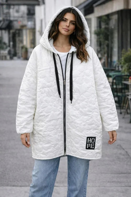 Ανοιξιάτικο Μπουφάν Lora Λευκό