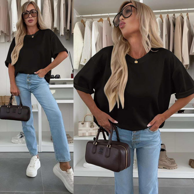 Tshirt Oversized Els Μαύρο