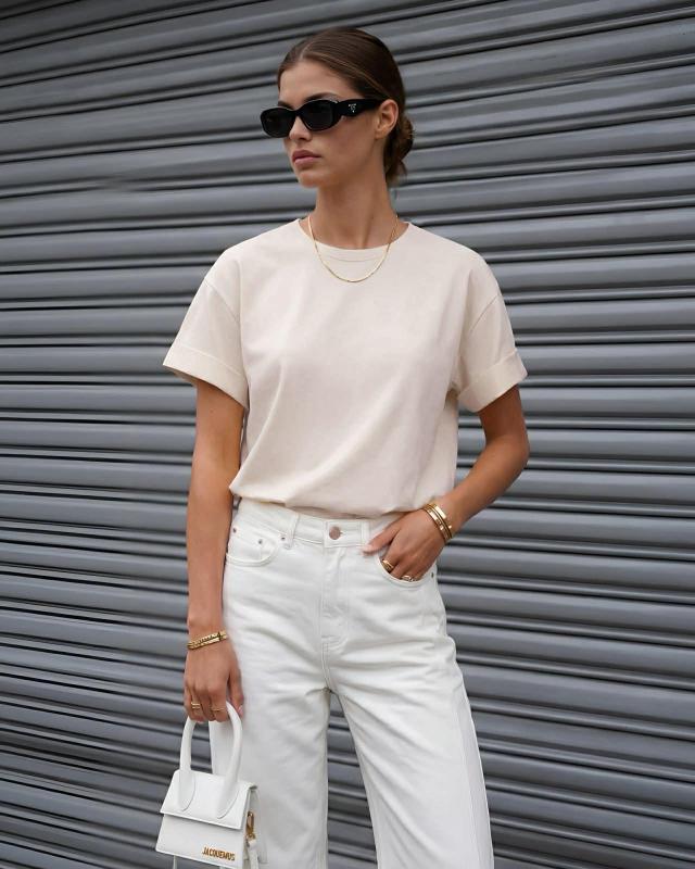 Tshirt Salem Μπεζ