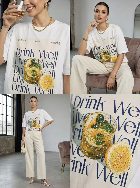 Tshirt Drink Well Λευκό