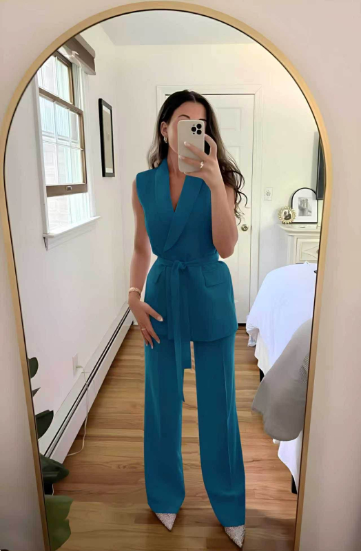 Σετ Γιλέκο Παντελόνι Malibu Πετρόλ