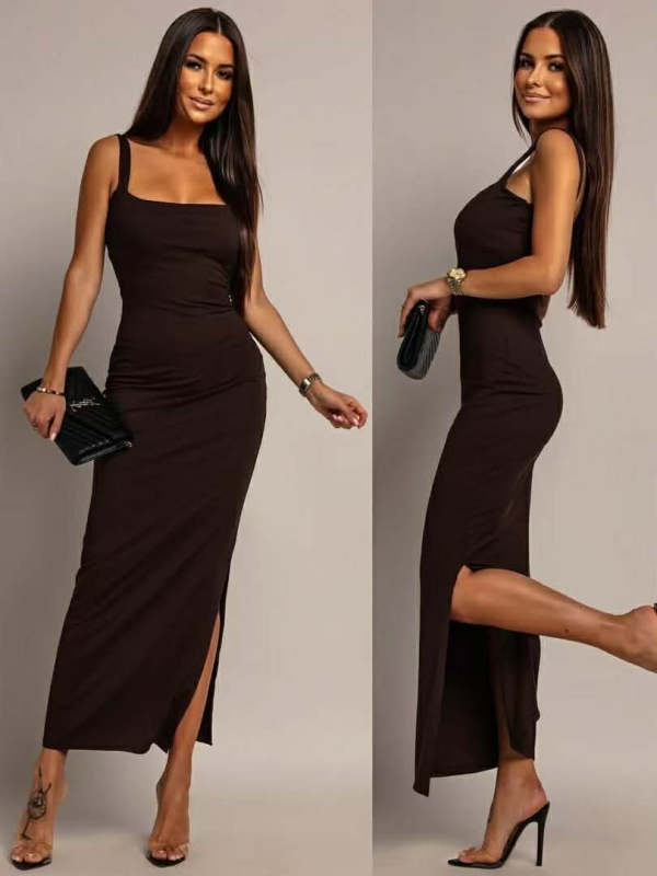 Φόρεμα Hype Καφέ