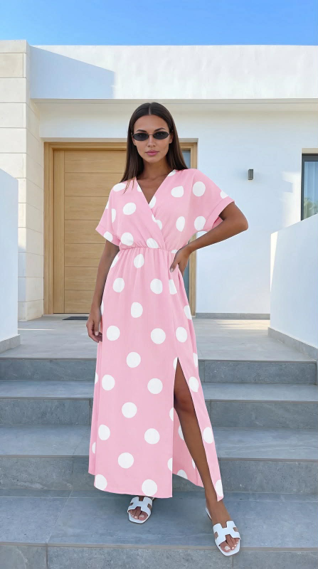 Polka Dress Merilan Ροζ