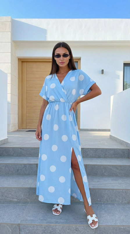 Polka Dress Merilan Σιελ