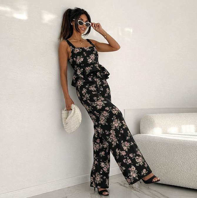 Σετ Παντελόνι Τοπ Sila Μαύρο