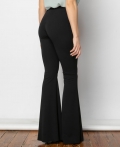 Ψηλόμεση Παντελόνα Καμπάνα Μαύρη 