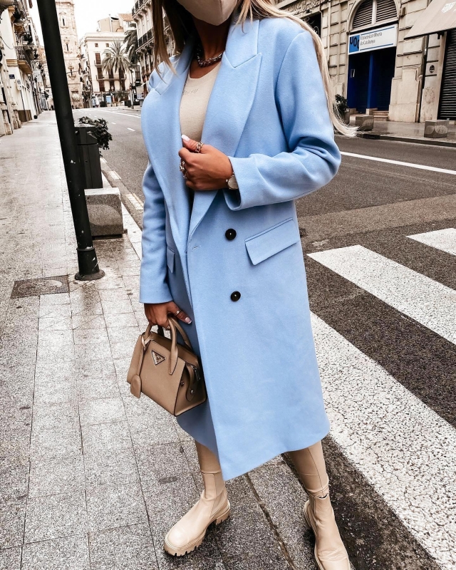 Παλτό Fenia Γαλάζιο