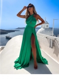 Maxi Φόρεμα Σατινέ Imani Πράσινο